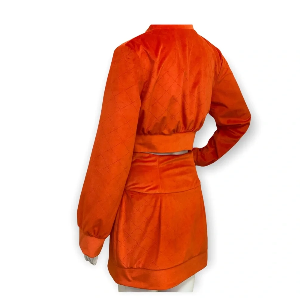 Suede Jacket & Skirt Set - Picture 2 of 11